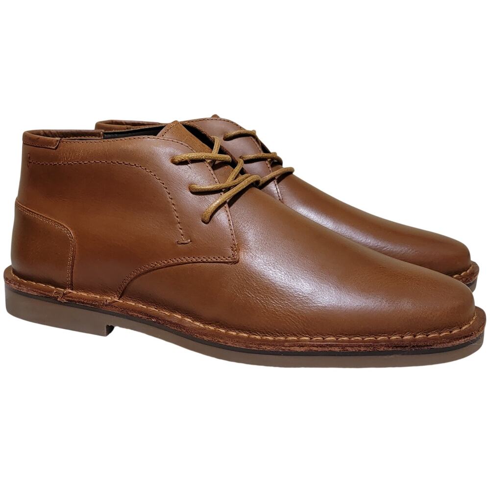 Steve Madden Men Hestonn Chukka Boots Size US 12M Tan Brown Leather